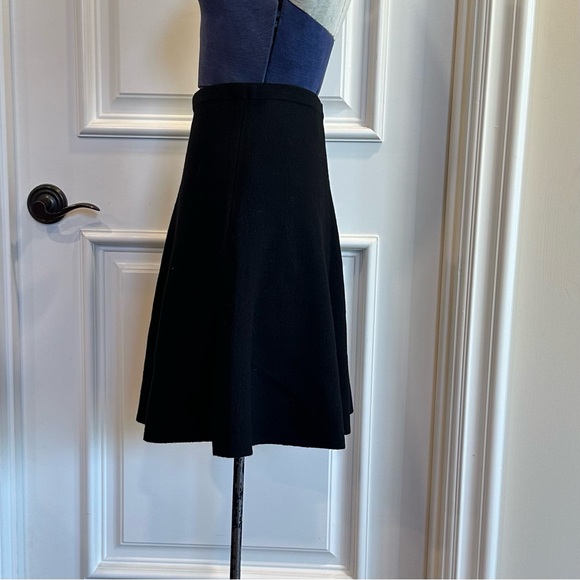 THEORY Skirt - Black Knit Skirt - Flare Skirt - Skater Skirt - Formal Skirt - Sm - Picture 4 of 7
